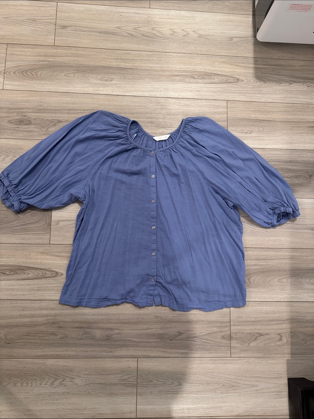 LC Lauren Conrad Periwinkle Button-Front Blouse